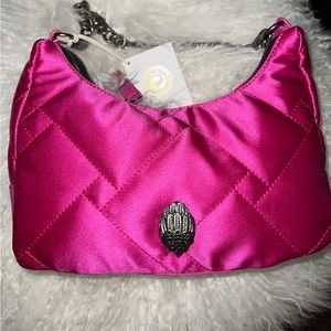 KURT GEIGER NYLON QUILTED BAG, HOT PINK